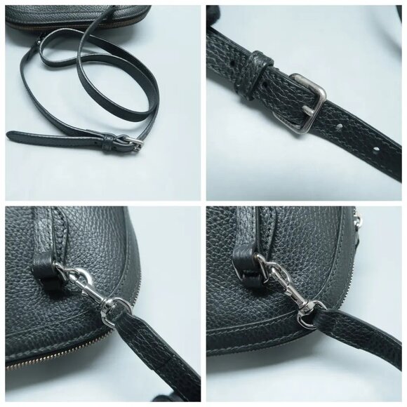 GUCCI Dome Black Leather Satchel 552-012825 - Picture 7 of 12